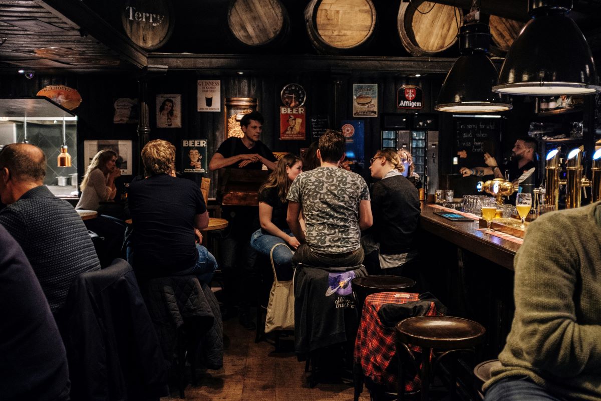 friends at a bar
